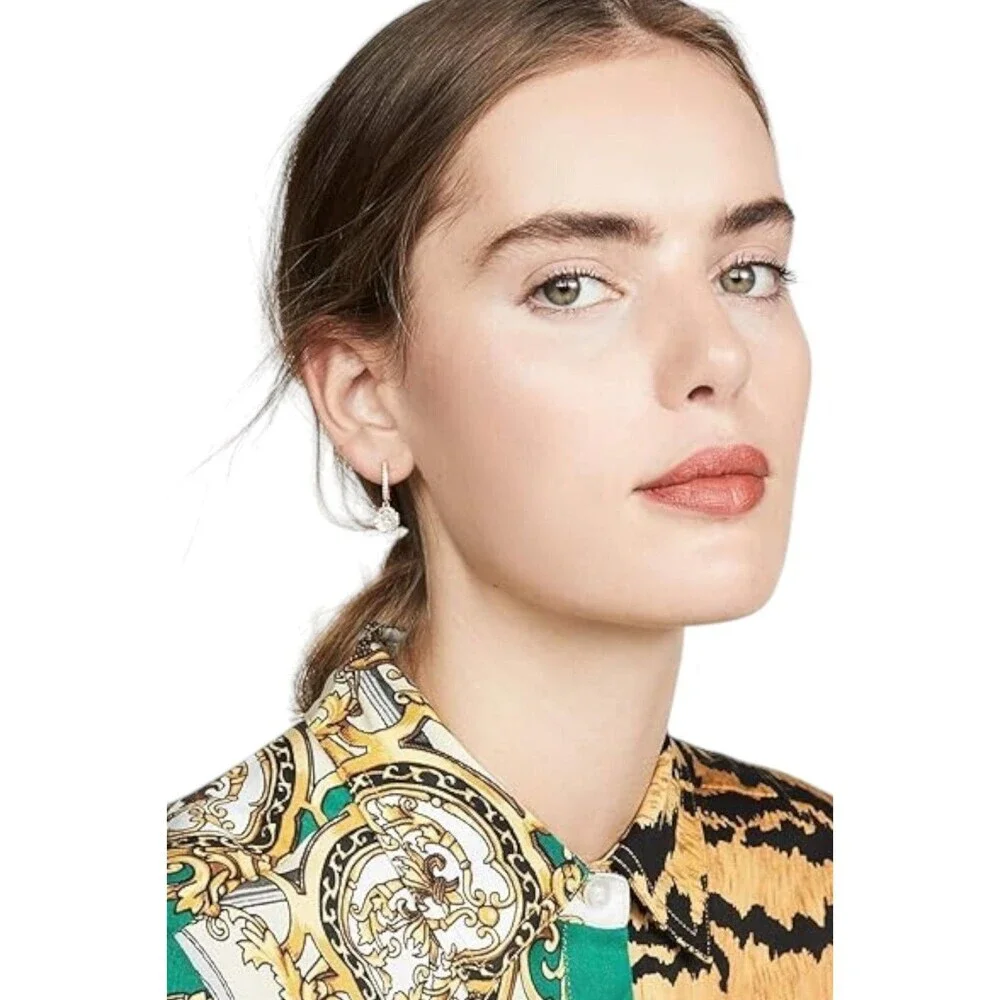 Kate Spade That Sparkle Pave Huggies Earrings in Gold